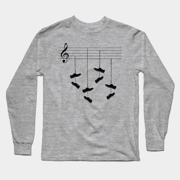 Musical Shoes on a Wire Long Sleeve T-Shirt by AKdesign